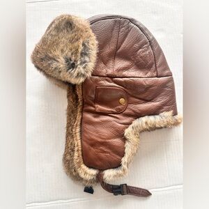 Mad Bomber Hickory Leather Bomber with Brown Fur – 305LHICK (XL)